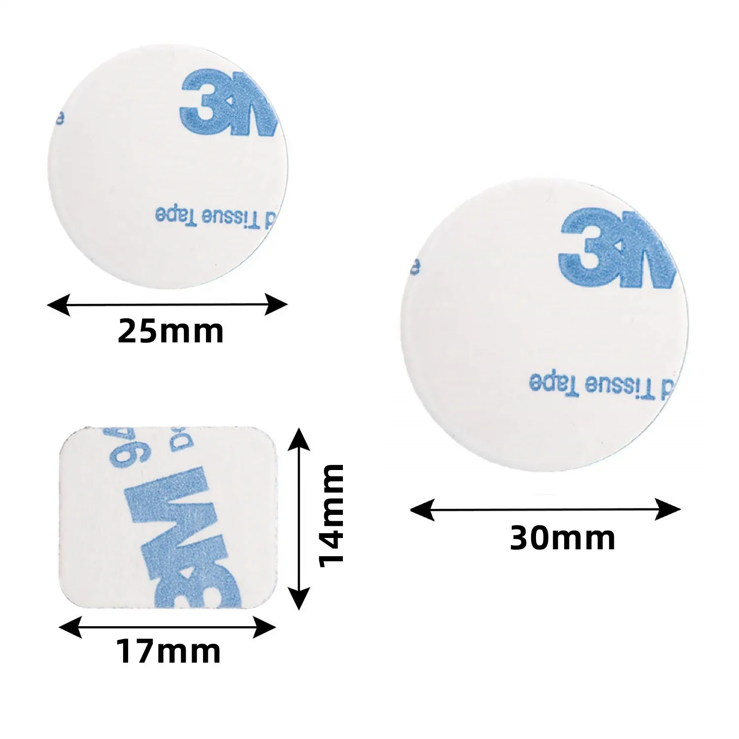 20Pcs Metal Stickers for Magnetic Palette Empty Eyeshadow Makeup Palette Round 25mm 30mm 50mm Square 17mmX14mm 2