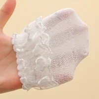 White Lace Ruffle Socks Girls Princess Dancing Sock Hollow Breathable Kids Summer Cotton Sock Soft Comfortable Children Footwear 2