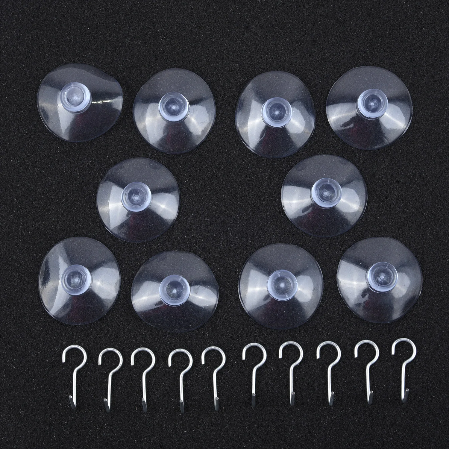 

10pcs/Set 40mm Bathroom Suction Cup Hooks Kitchen Hanger Window Glass Snap Lever Home Storage And Organization