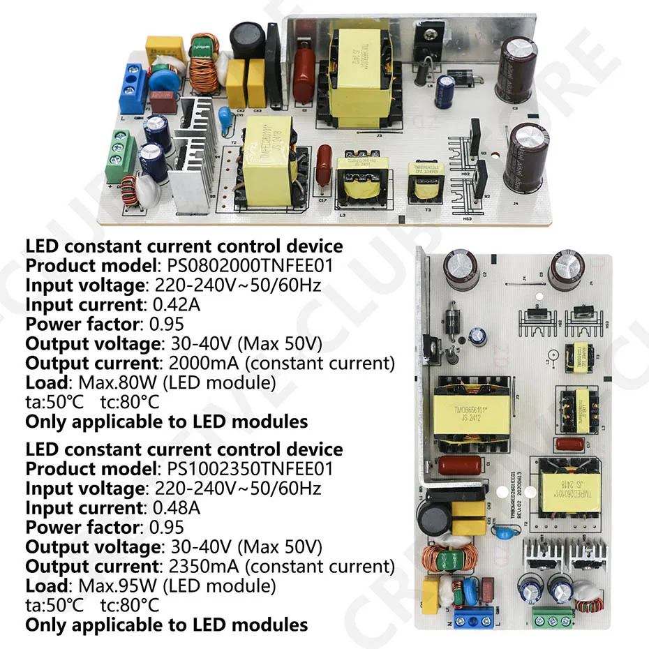 80W 95W LED-Beleuchtungstransformator Netzteil 2000mA 2350mA LED-Treiber-Netzteil AC 220V Ausgang DC30-40V Treiber-LED-Module – Detail 1