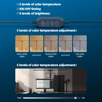 Desk Lamps Double Head LED Stepless Dimmable Led USB Table Lamp for Office Study Reading Lighting Fixture Computer Monitor Light 2