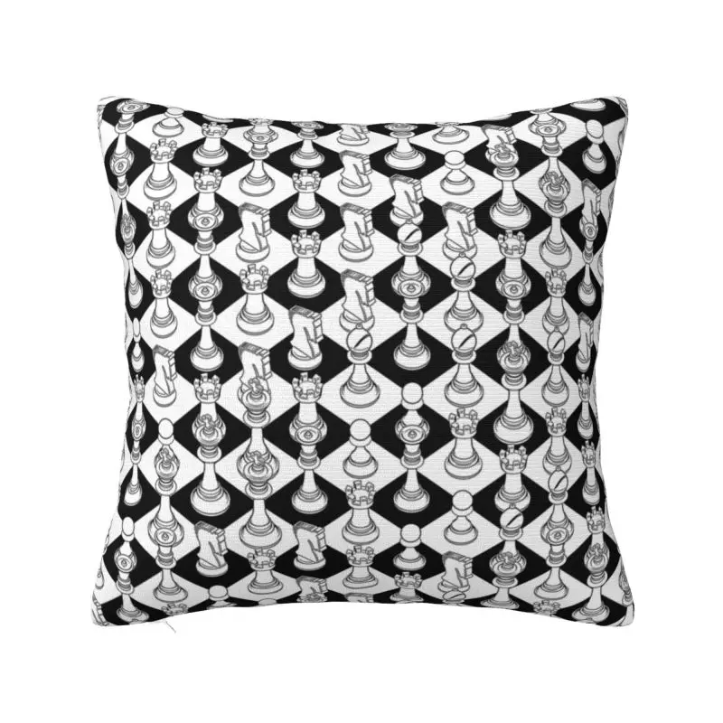 

Isometric Chess White Cushion Cover Two Side 3D Printing Checkmate Game Throw Pillow Case for Car Custom Pillowcase Home Decor