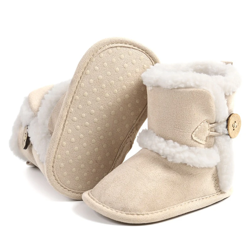

Baby Winter Boots Soft Anti-Slip Sole Booties Warm Slippers Crib Shoe Infant First Walkers