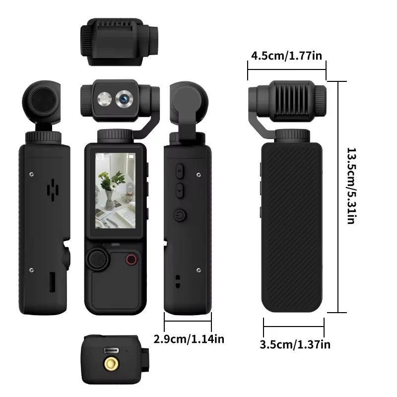Caméra Action 360° 4K Noir/Orange/Blanc 32GB ou sans Carte