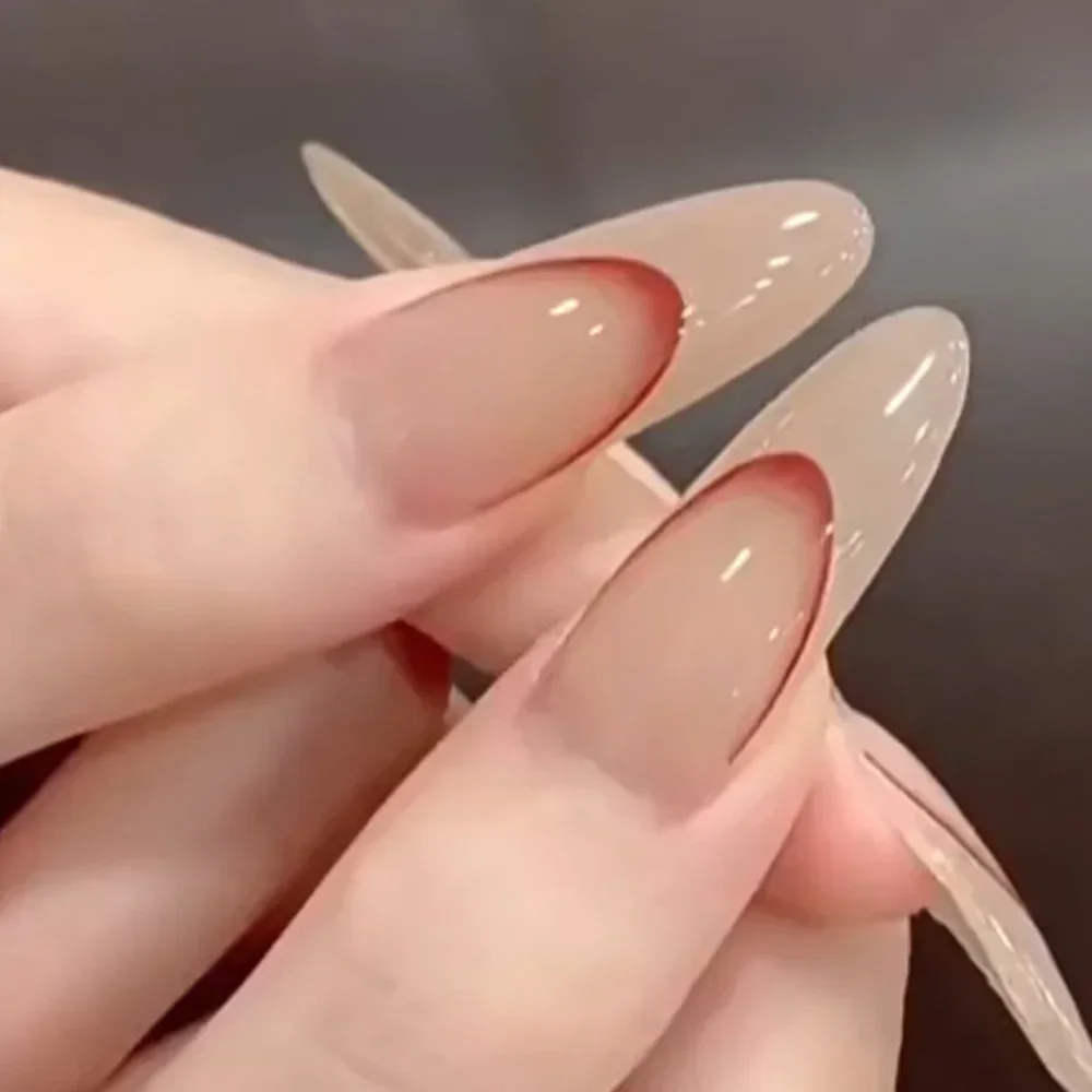 6/18pcs French Manicure Sticker 3D Gradient Color Nails Decals Self-Adhesive Lines Nail Art DIY Moon Shape Stencil Stickers 5