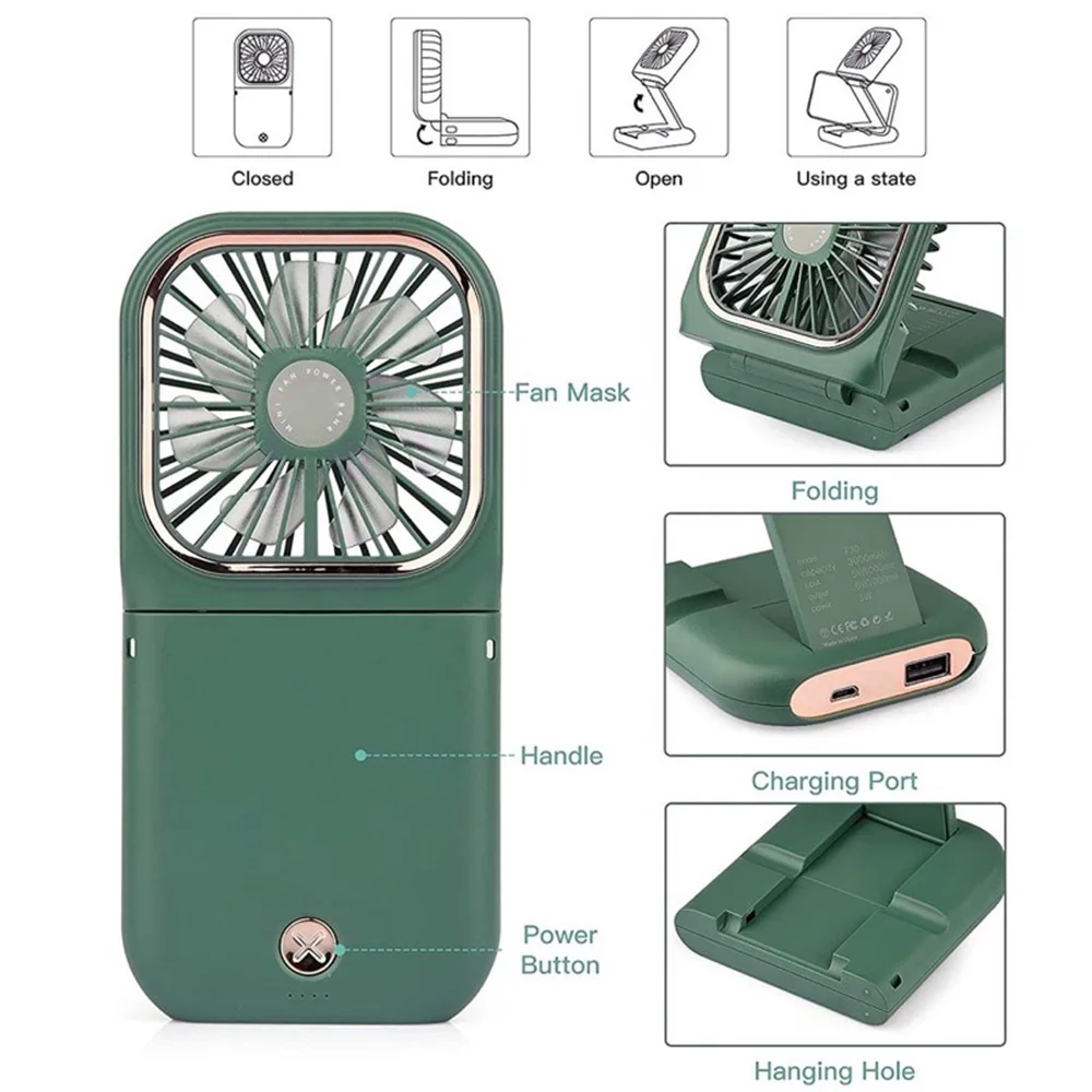 Halter Portable Mini ventilateur pendaison cou pliable petit