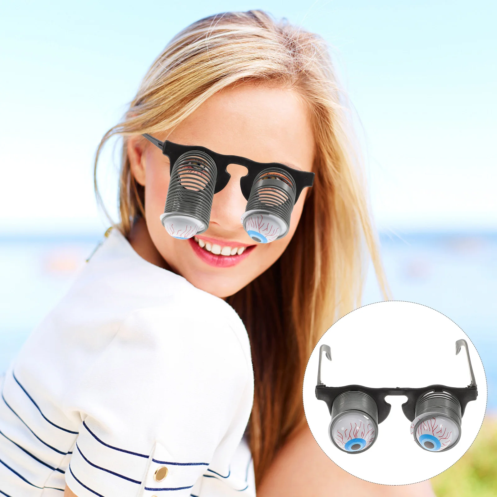 

Halloween Novelty Glasses Prank Props Eyeball Adult Drooping Eyes Spring Make up Funny