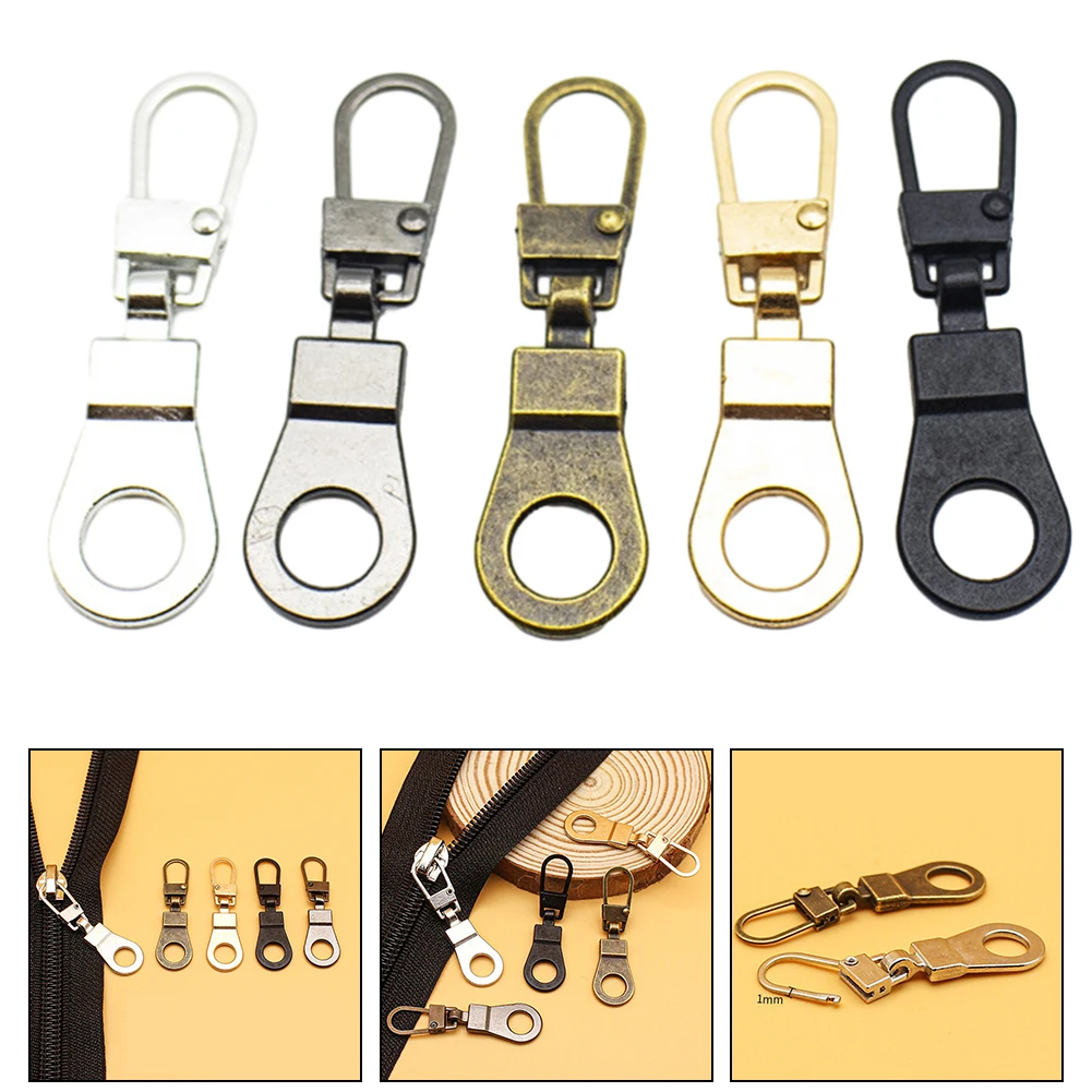 

Zip Puller Slider Buckle Travel Bag Suitcase Clothing Replacement DIY Sewing Craft Rust Free Wear Resistant Metal 4x1x0.5cm