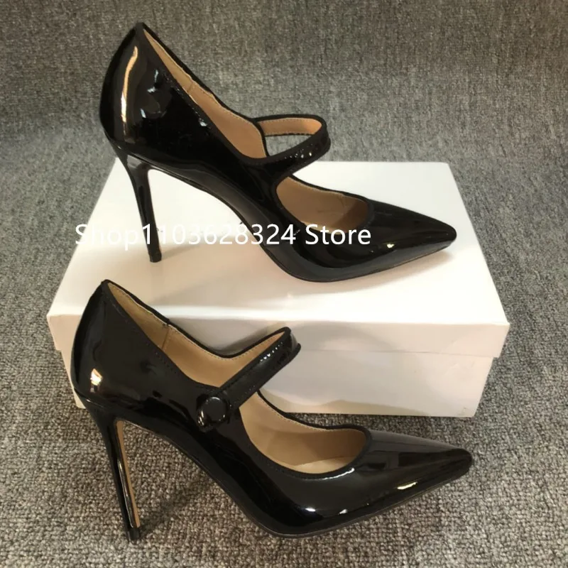 

Designer M Women's Casual Pumps Office Stiletto Pu Leather High Quality High Heels Sexy Black Dress Shoes Formal Ladies Footwear
