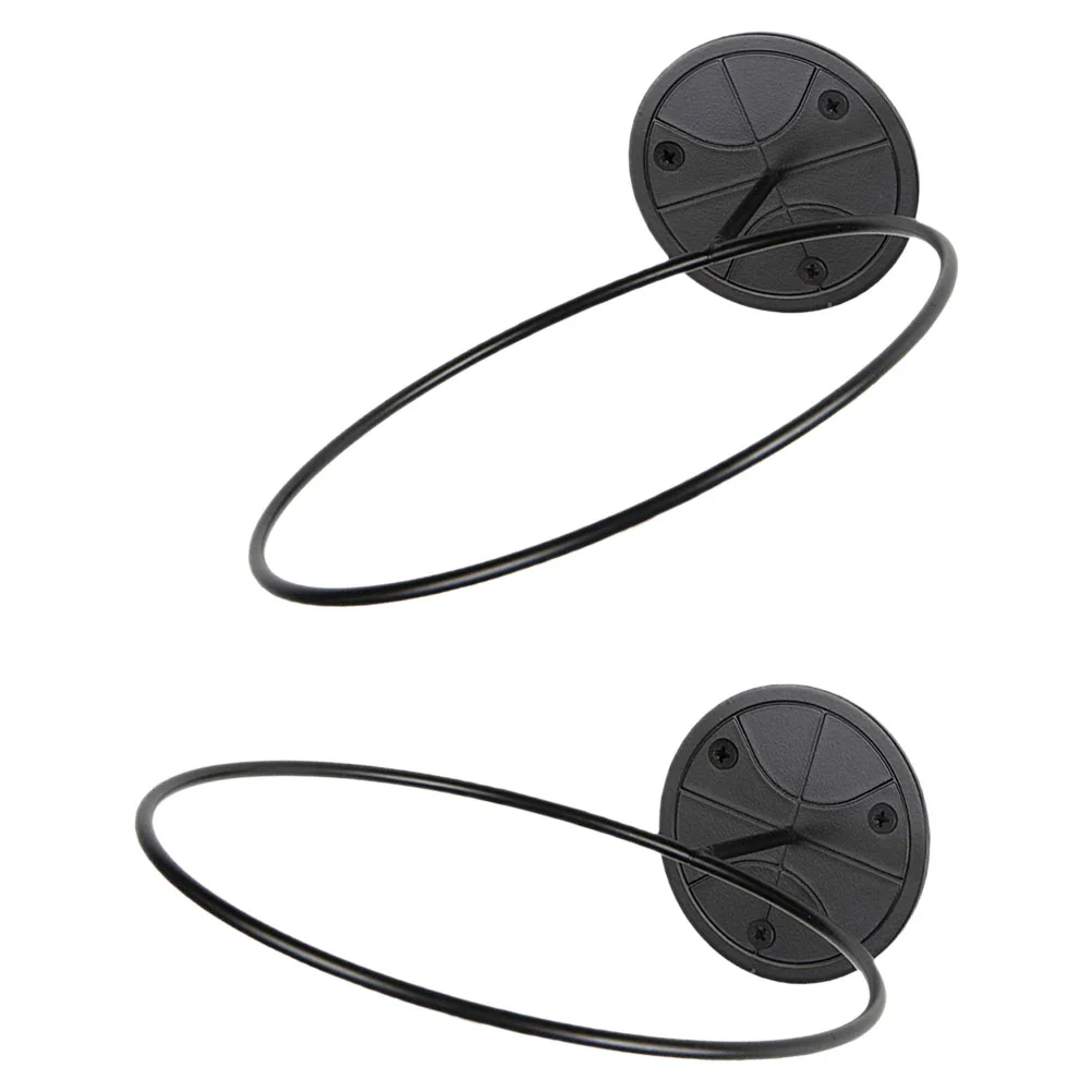 

2 Pcs Metal Ball Rack Storage Fitness Plant Basketball Bedroom Decor Iron Football Holders for Display