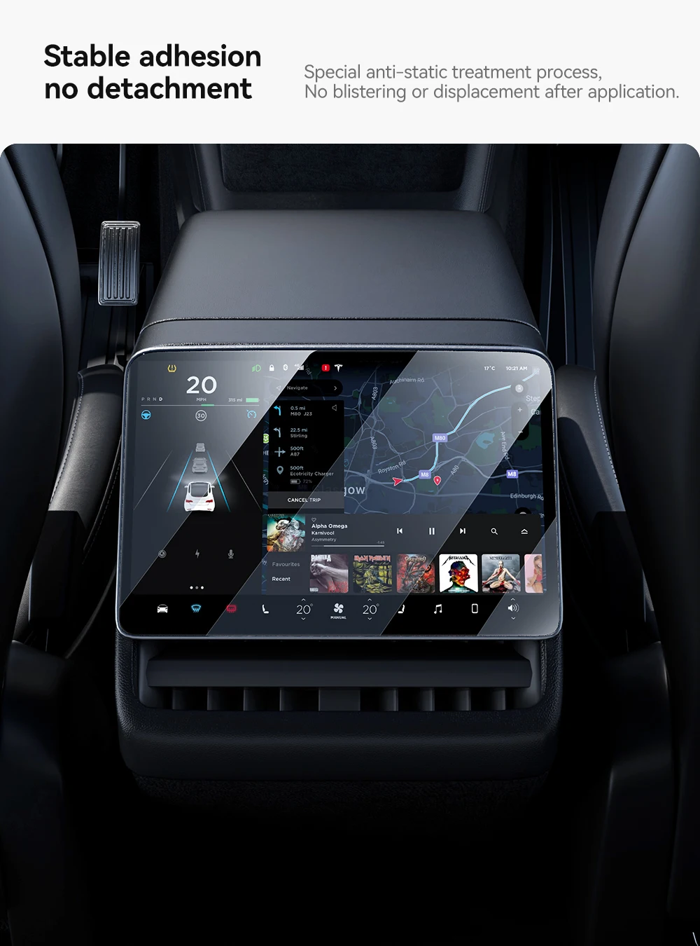 For Tesla Model Y Juniper 2025 Model 3 Highland Rear Row Center Control Screen H
