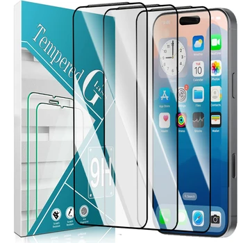 Pour iPhone17 17Air 17Pro Max 9H dureté verre trempé Film de protection pour iPhone 17 couverture complète protecteurs d&rsquo;écran clairs