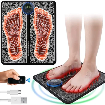 Foot Massager EMS Rechargeable Massage Mat Foot Relaxation Pads Electric Foot Massage Tool To Relieve Sore Feet Home Fitness