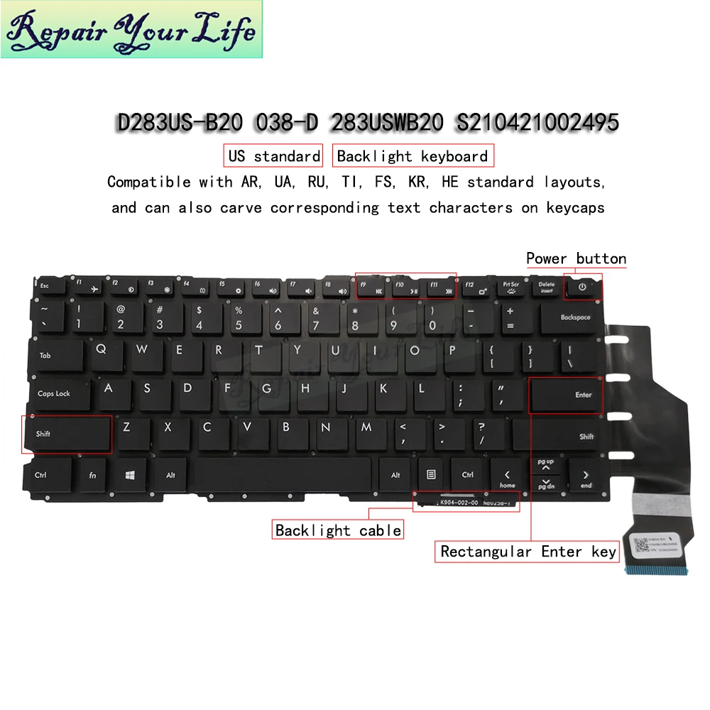 Inglês Laptop Backlit Teclado para Avita Lite Ns14a9 D283us-b20 038-d283uswb20 Teclado Backlight Backlight Ns14a9 us