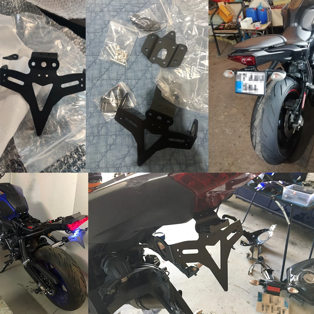 Frame Bracket Fender Eliminator Registration Motorcycle License Plate Holder For MT-07 2013-2014 license plate holder motorcycle license plate holder