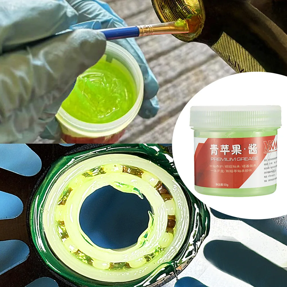 Green Applesause Bearing Grease Motor Bearing Lubricating Grease Mid-axis Pedal Maintenance Lubricant Oil for Mountain Road Bike