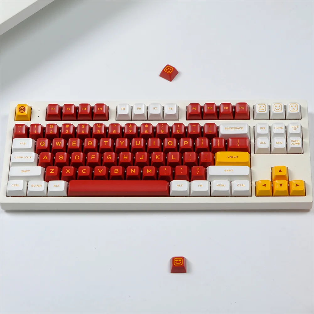 Eva 02 Keycaps para Teclado Mecânico Double Shot Pbt Cor Vermelha Qxa Altura SA Perfil 61 64 68 87 96 980 104 108 Layout qx - Imagem 3