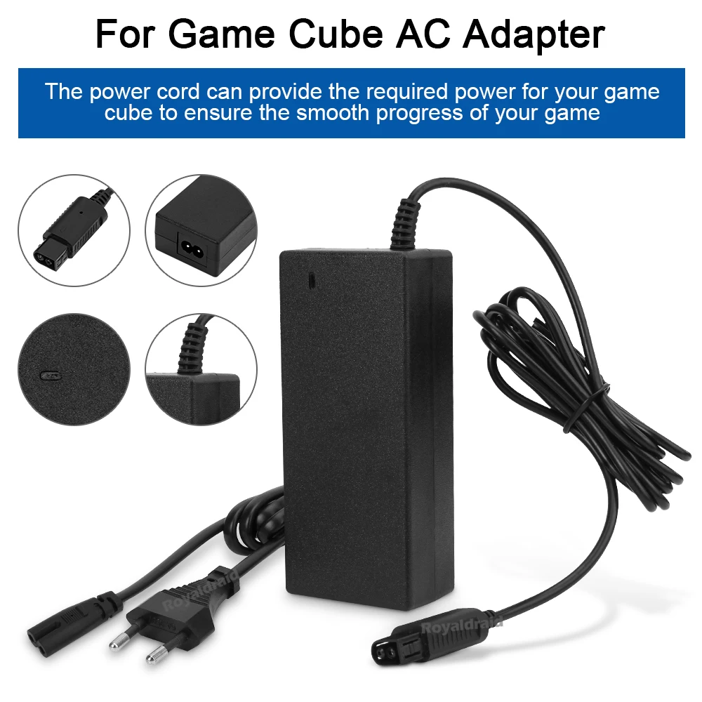 EU/US/UK/AU Plug AC Adapter Power Supply for GameCube Video Game Console Charger for NGC AC/DC Adapter 100-240V