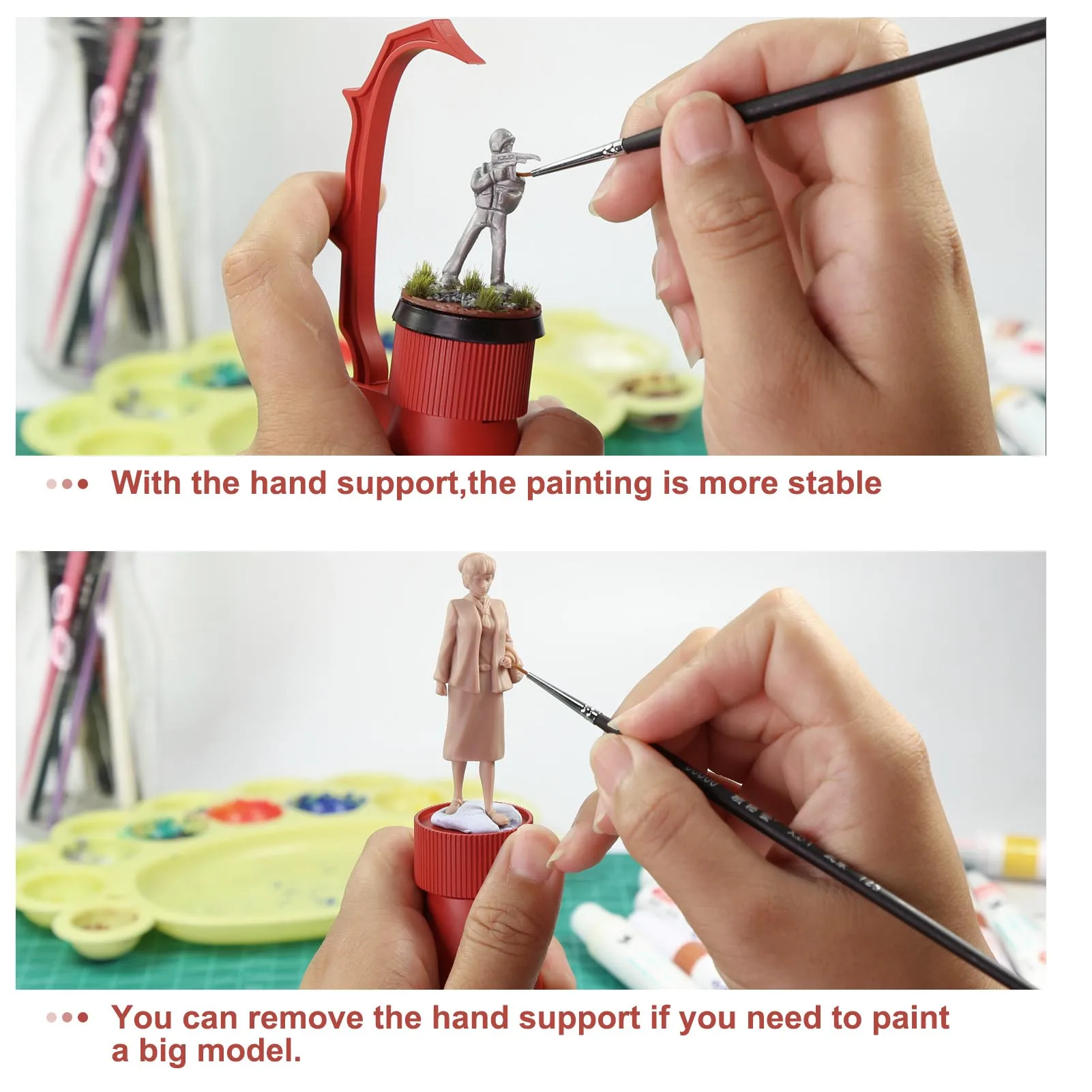Enhanced Painting Handle and Coloring Holder for Precision Handicraft and Wargames