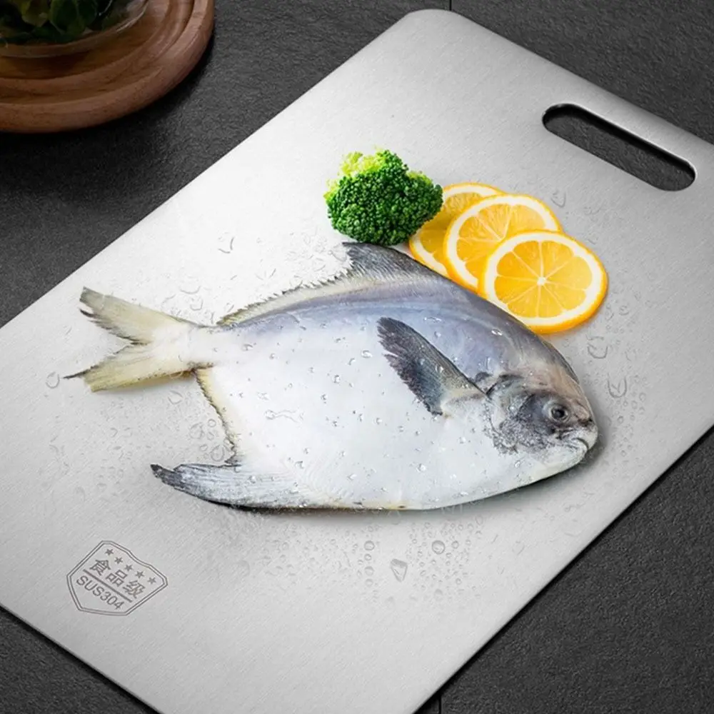 Thickened Stainless Steel Chopping Board Double Sided Antibacterial and Mildew-proof Cutting Board Kitchen Accessories
