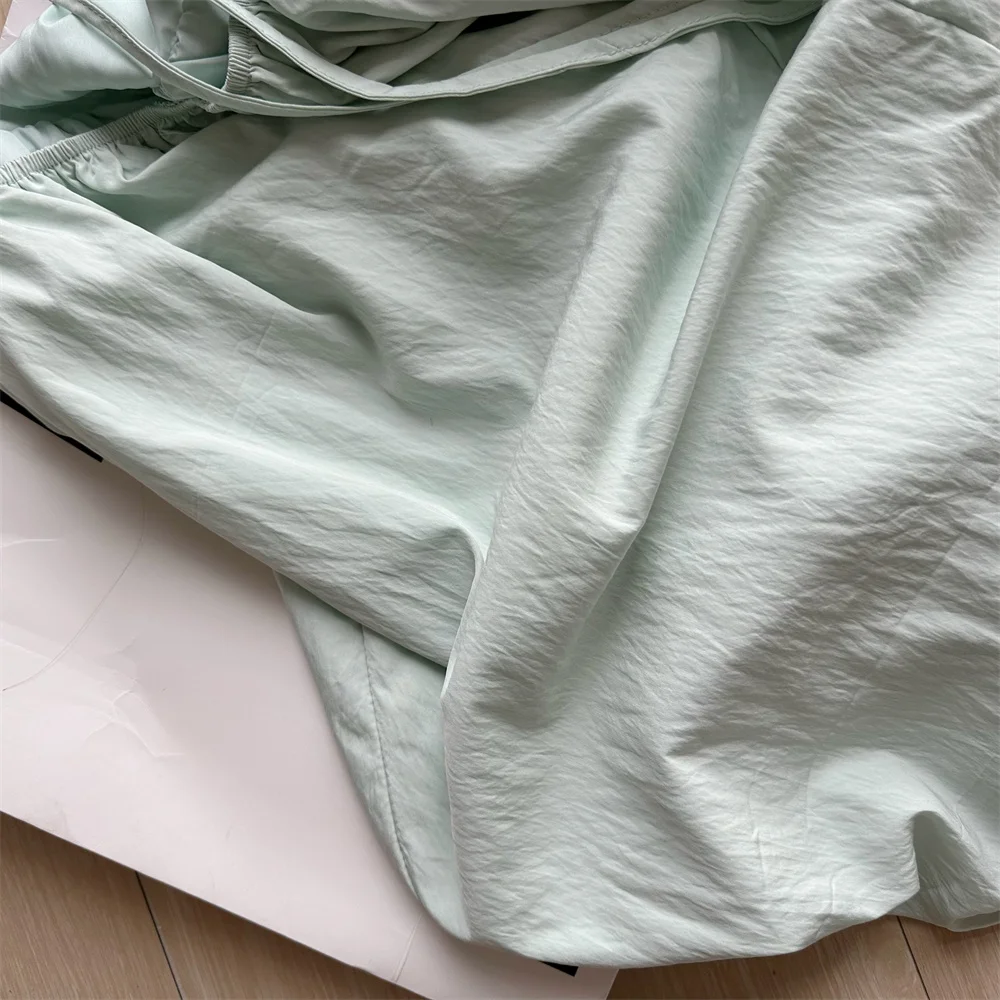 Summer New Spaghetti Strap Backless Midi Dresses for Women Lace-up Sleeveless Beach Style Korean Fashion One Piece Vestido Mujer