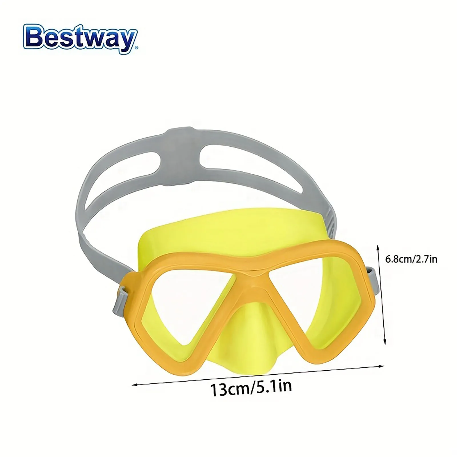 Bestway 22048 3 Colours/1pc Pool Goggles, Glass Diving Goggles, Adult Swimming Goggles with Nose Mask, Professional Snorkelling 6