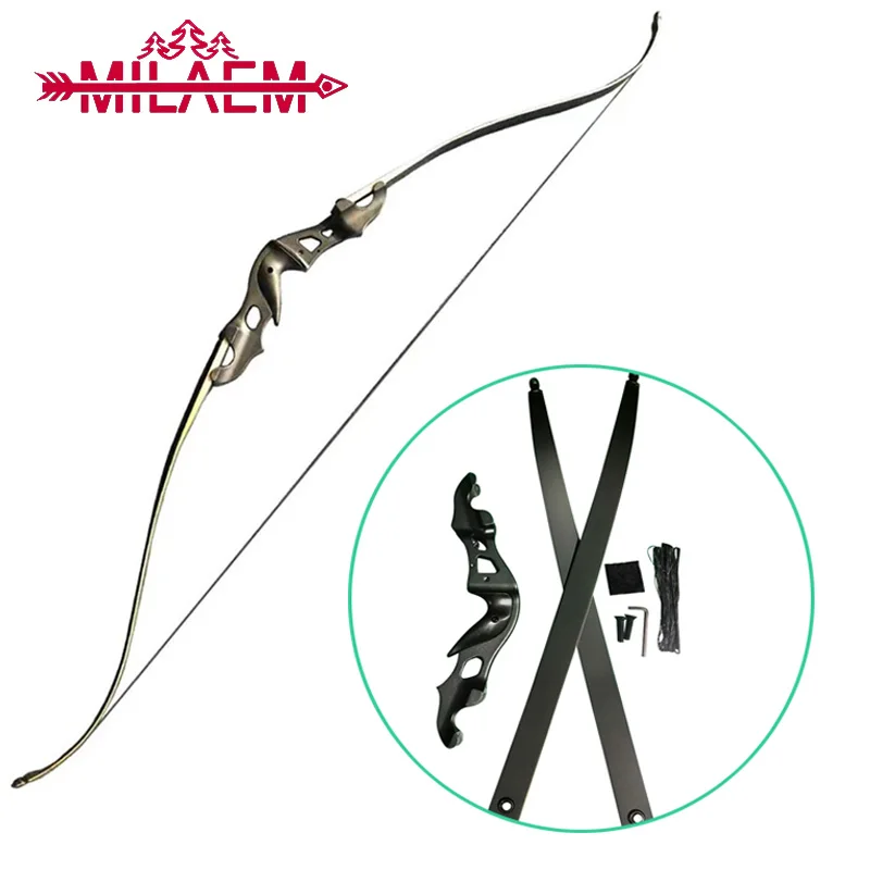 

58 inch 20-55 lbs Archery Recurve Bow With Aluminum Alloy Bow Riser Laminated Bow Limb Outdoor Bow and Arrow Hunting Accessories