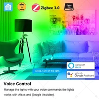 Zigbee 3.0 Smart Led Bulb 110V 220V E27 B22 Lamps RGBCW Works With Alexa Echo Plus Google Home Assistant APP Voice Control 2MQTT 2