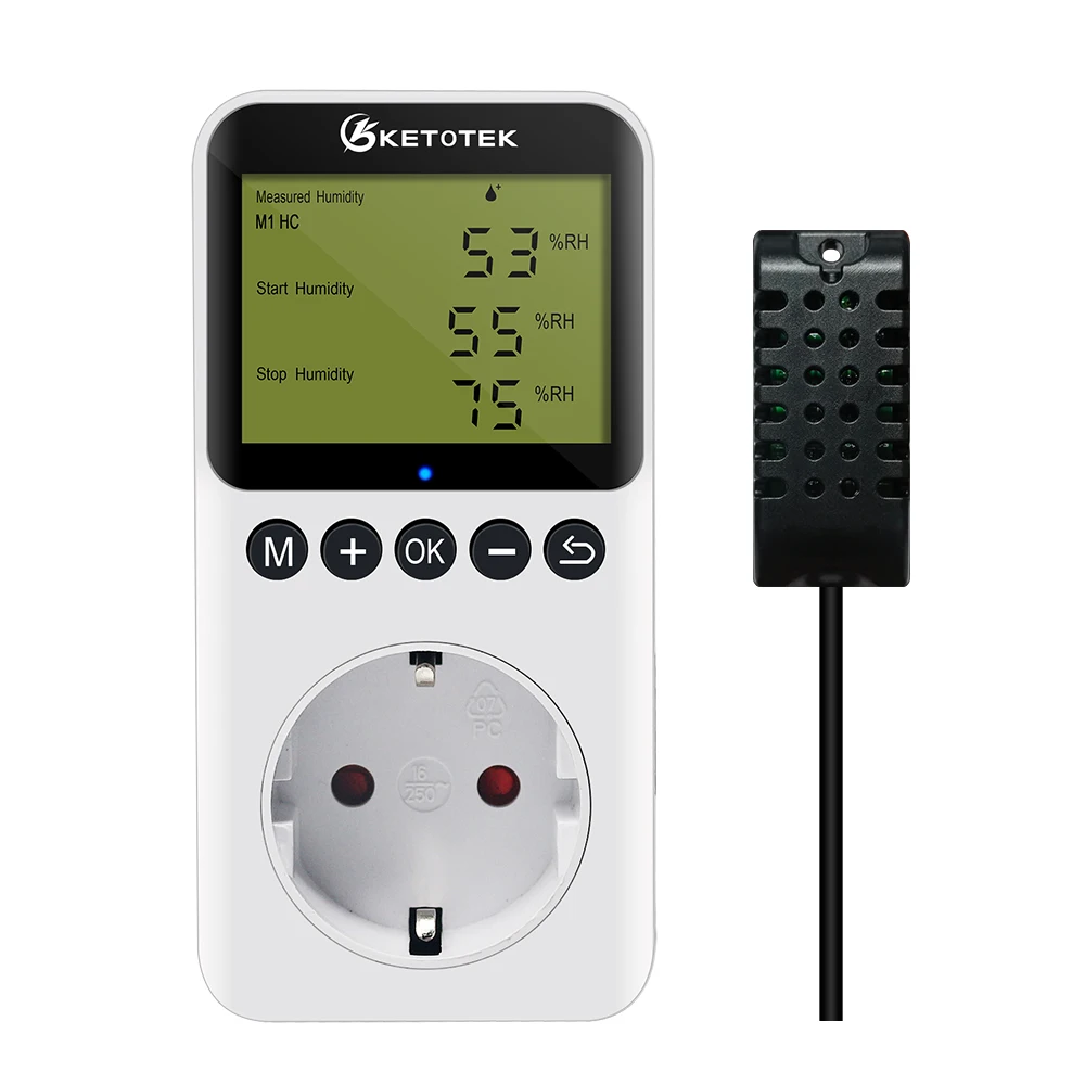 Presina Digitale Controllo Temperatura E Umidit&agrave; - Termostato E Igrostato Con Display LCD