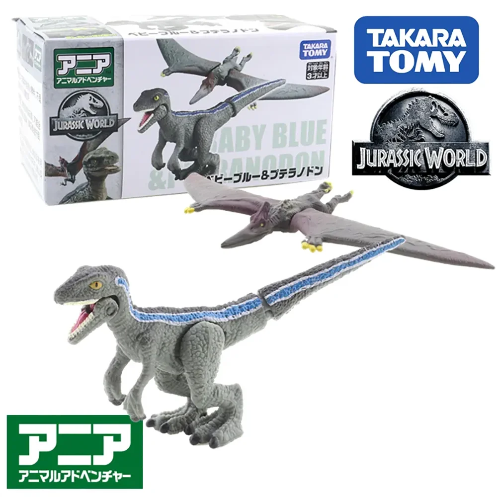Takara Tomy Tomica Ania Animal Adventure Jurassic World Baby Blue Pteranodon Animal Figure Kids Divertenti Giocattoli Educativi Magici
