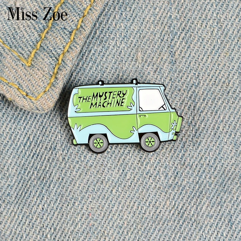 The Mystery Machine Smalto Pin S Custom Cartoon Bus Spille Risvolto Pin Shirt Bag Fun Badge Old School Jewelry Gift Friends