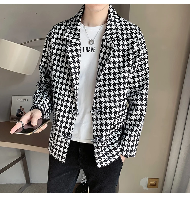 2022 Spring Fashion Houndstooth Casual 