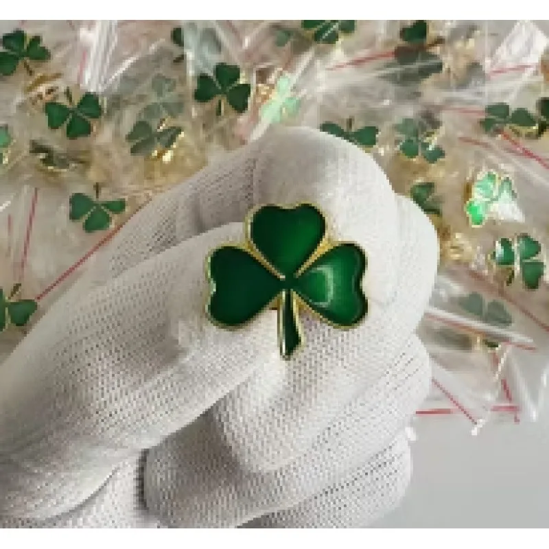 St. Patrick's Day Lucky Four-Leaf Clover Emblem