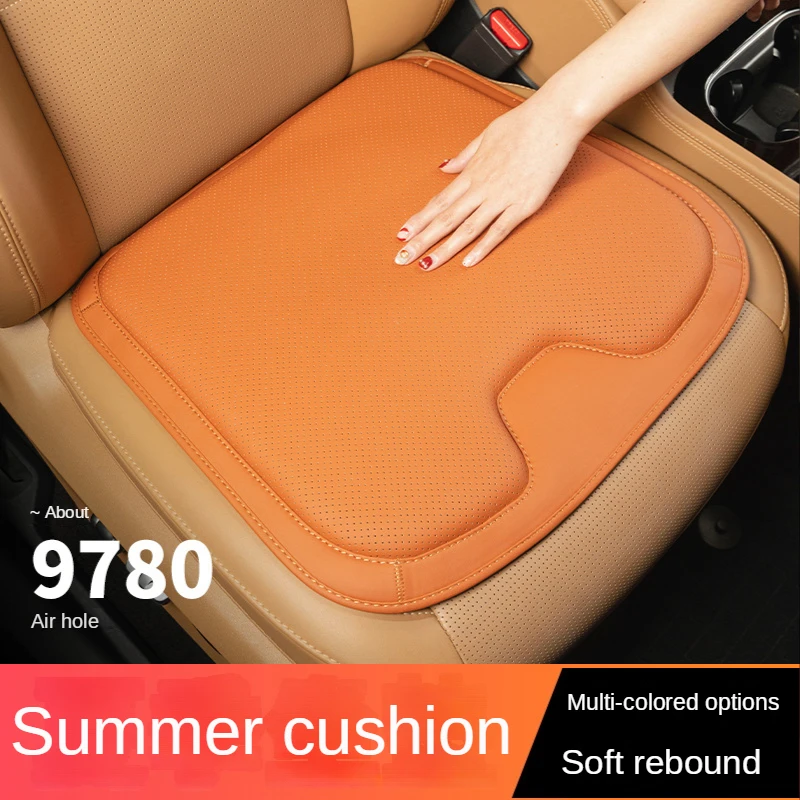 Leather Car Front Seat Cover With Neck Pillow And Lumbar Pillow Universal  Auto Seat Cushion Cover Luxury Car Interior Decoration