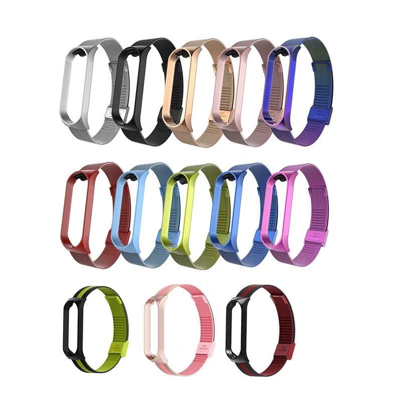 Strap For Xiaomi Mi Band 3 4 5 Wrist Metal Bracelet Screwless Stainless Steel MIband for Mi Band 4 3 5 Strap Wristbands Pulseira