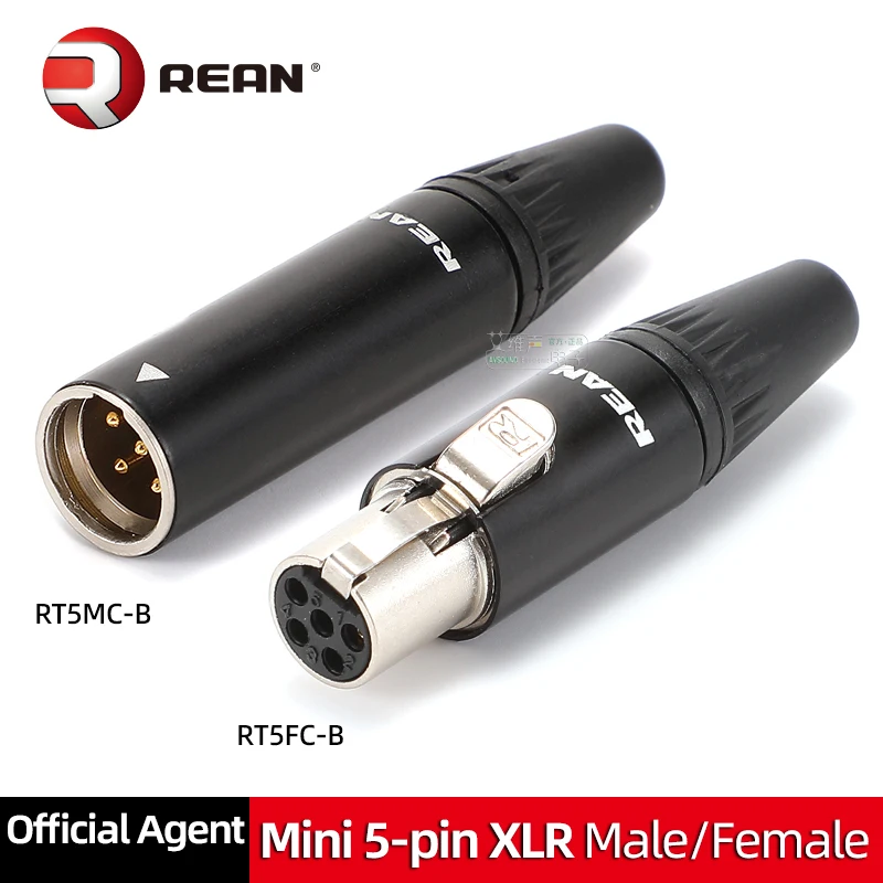 Neutriks Rean Cabo Conector Minúsculo Cabo Xlr Pole Mini Plug Bodypack sem Fio Fone de Ouvido Microfone Macho Fêmea Pole Rt4fc-b Rt4mc-b - Imagem 5