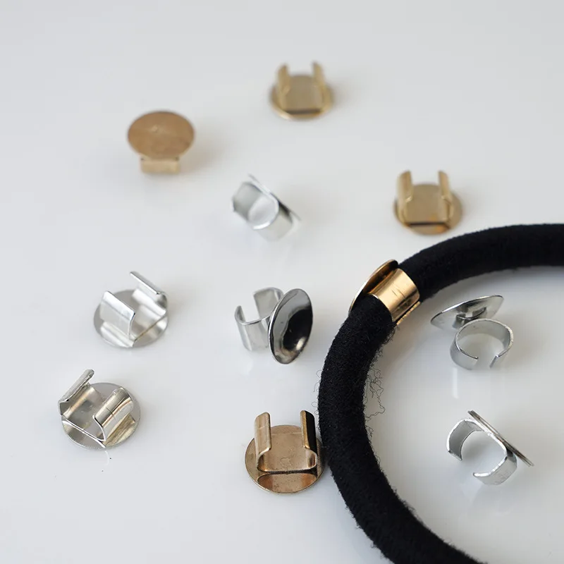 100Pcs Hair Bands Rope Clip Blank Base DIY Craft Buckle Scrunchies Tie Women Accessories Tool Jewelry Making Supplies Ornaments 2