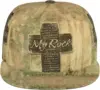 Christian Religious Bible Verse The Lord is My Rock Flat Bill Hat, Unisex Snapback Baseball Cap Hip Hop Style Flat Visor 2