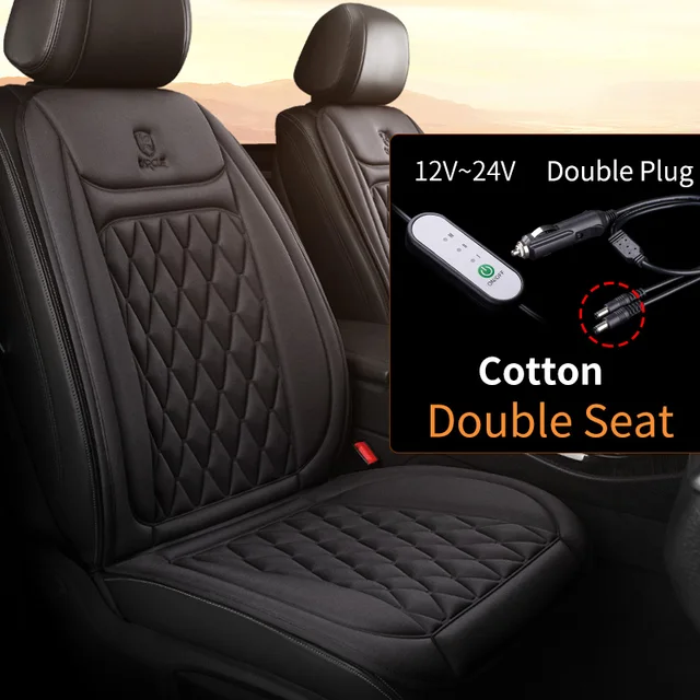 Housse De Siège Chauffante Pour Voiture 12V - 2 Niveaux De Chaleur, Taille ~48x97cm, Pour Hiver, Camping-car, Camion