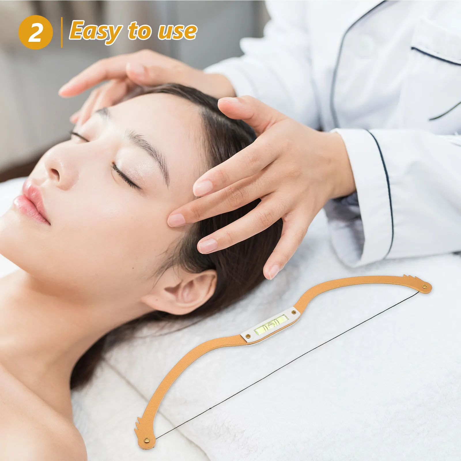 눈썹 마커 자, 금속 눈썹 매핑 스트링, 수평 자, 눈썹 위치 조정 도구, 문신용 대칭 측정 도구