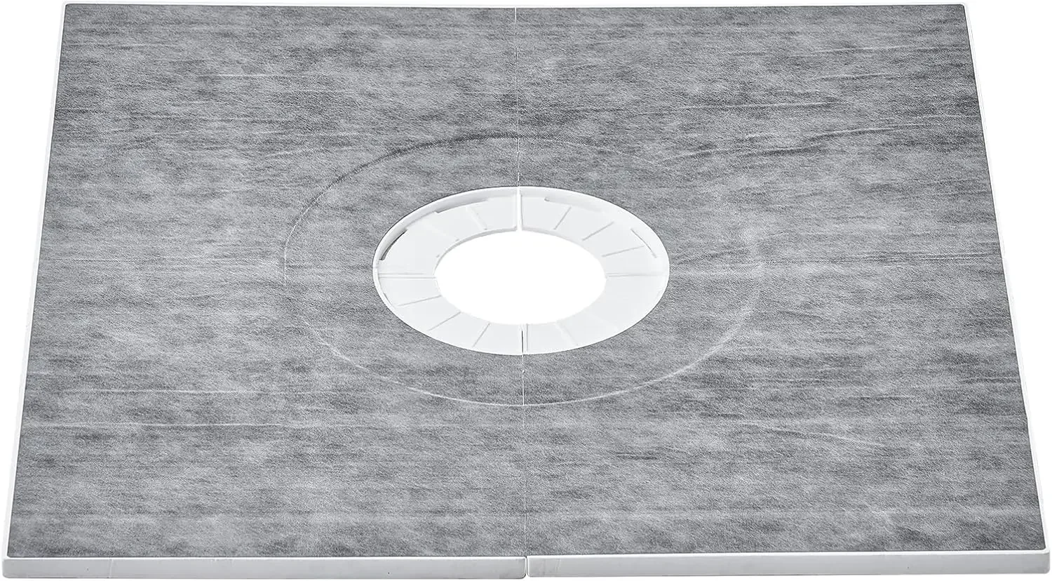 Nordic Shower Curb Kit,36"x36" Pan with 6.3" Central Drain,Lightweight Installation with 2 Waterproof Cloths