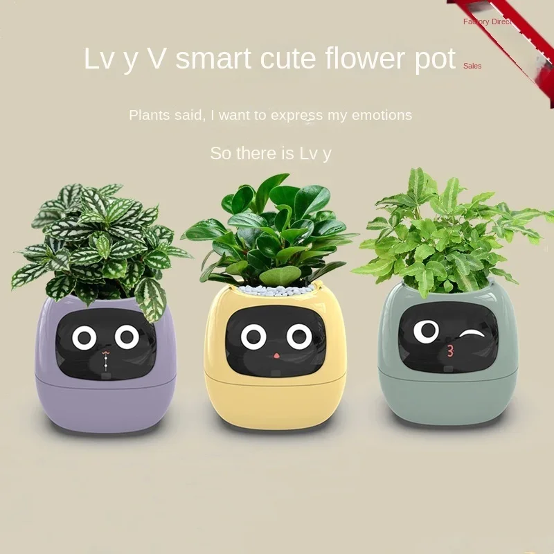 New Smart And Cute Pet Pet Pot Ivy Table Top Green Plants Let Your Plants Express Emotions