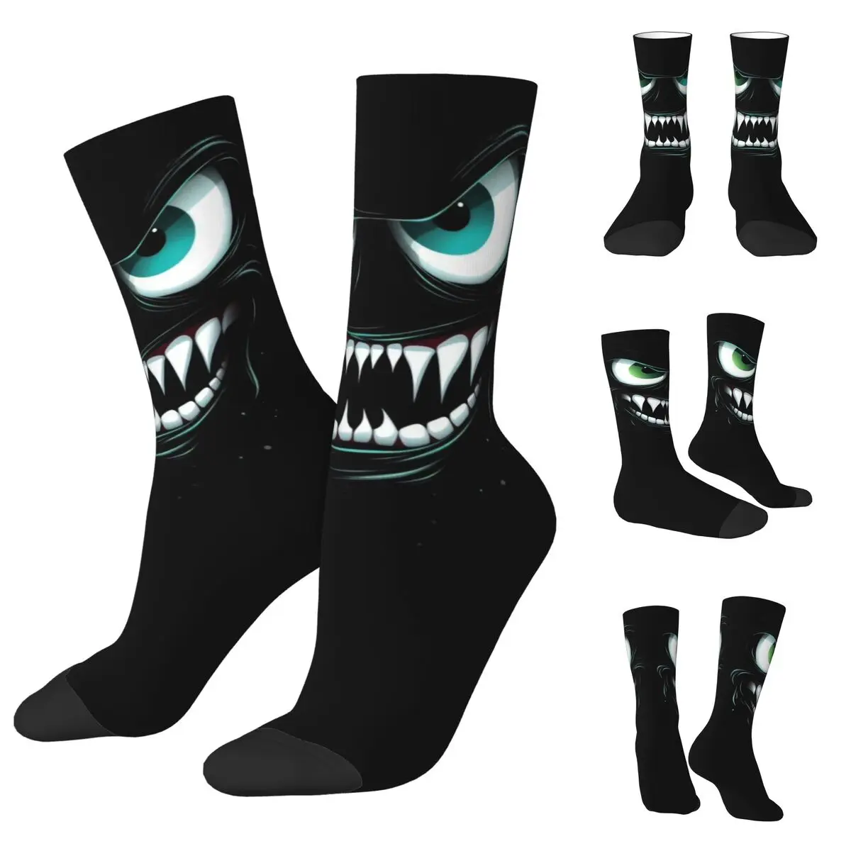 Monster Face Men Women Socks,Leisure Beautiful printing Suitable for all seasons Dressing Gifts custom sake custom printing shelf cardboard floor stand display paper tiered display stand for yoga rope socks mats bricks