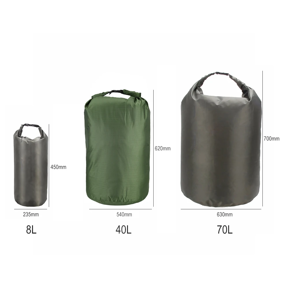 8/40/70L Water Resistance Multifunction Waterproof Dry Bag Outdoor Portable for Rafting Boating Floating waterproof dry bag