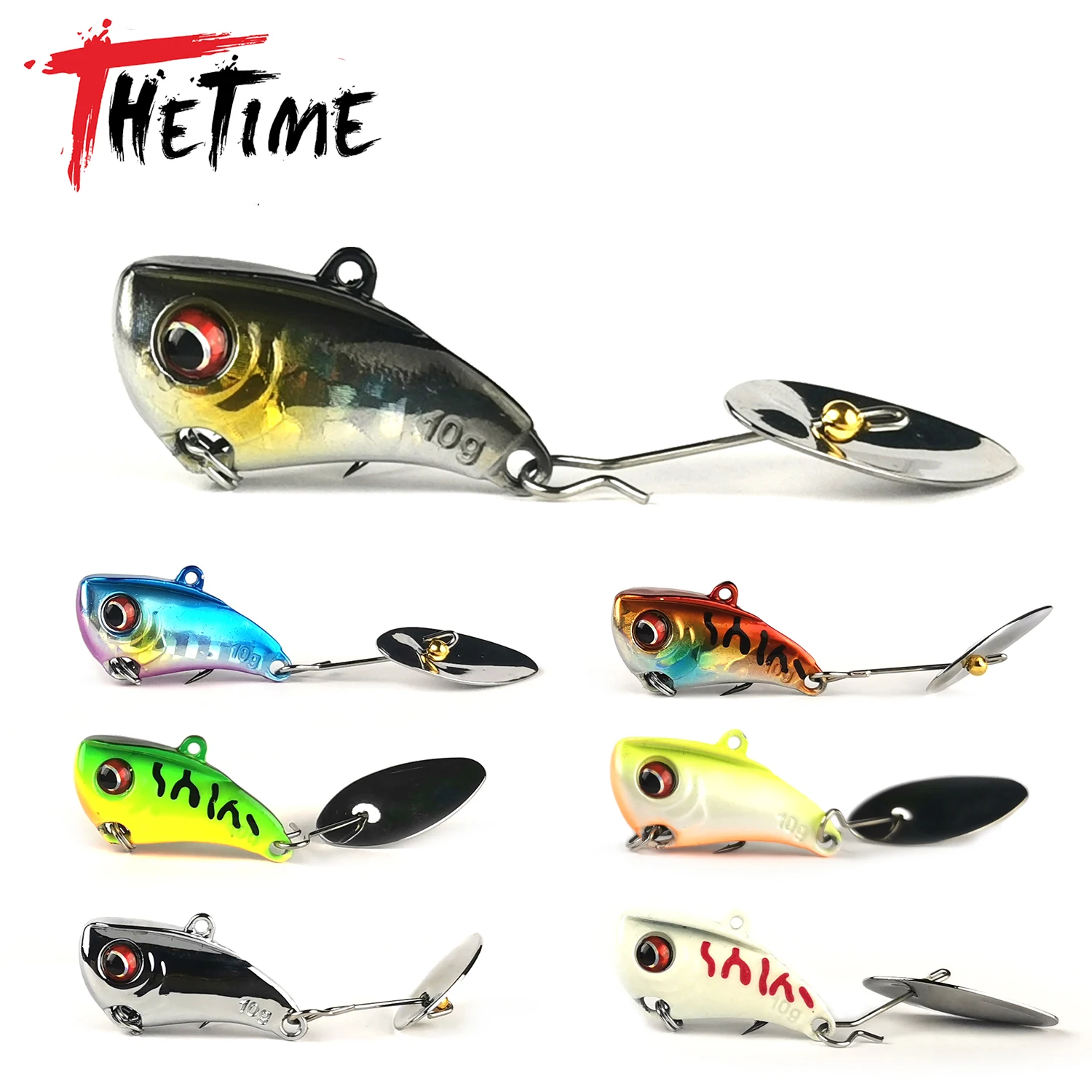 THETIME JINLING Metal VIB Lure5/10/15g Spinning Spoon Cicada Vibration Artificial Jig Bait For Bass Pike Fishing Tackle