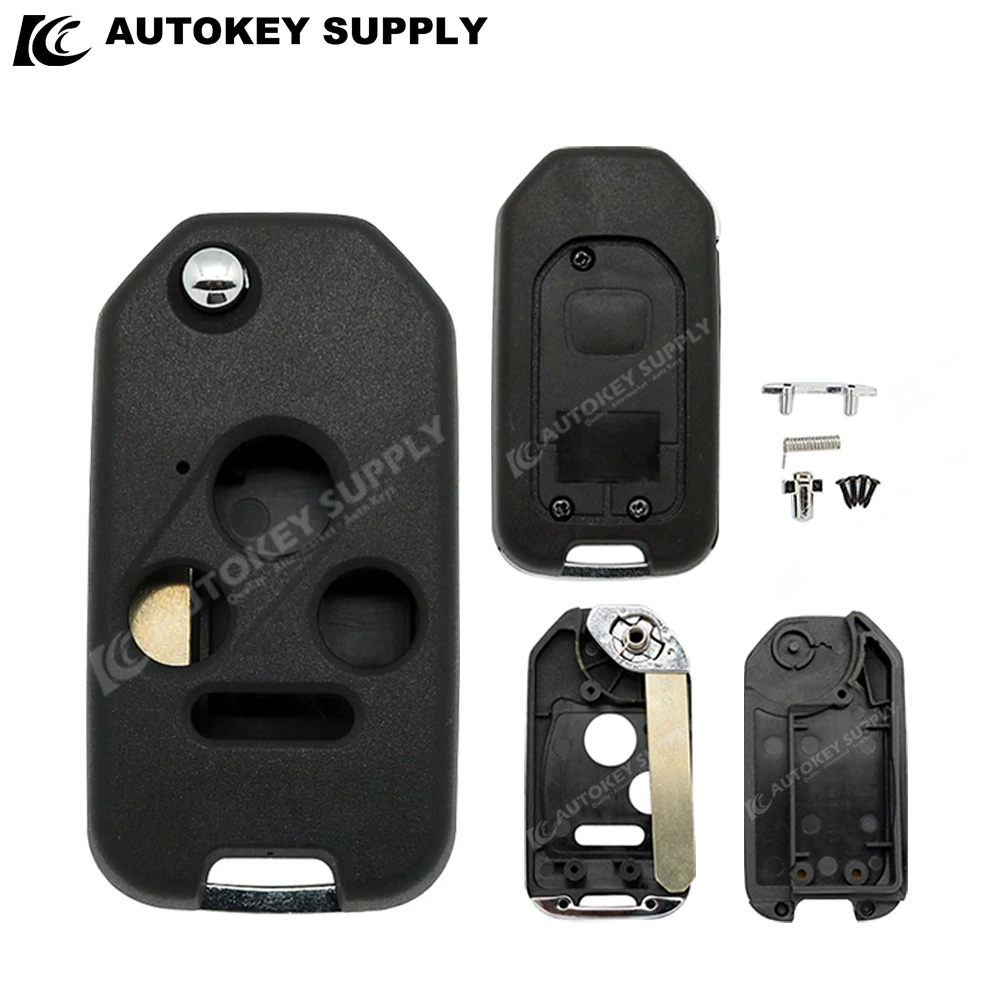 ForHonda 2/2 1/3/3 1 pulsante modificato Flip Car Key Shell (nuovo stile) AKHDF101 AKHDF102 AKHDF133 AKHDF131 AutokeySupply - Sb68996db86864a81957acee8c3a5f1e0M