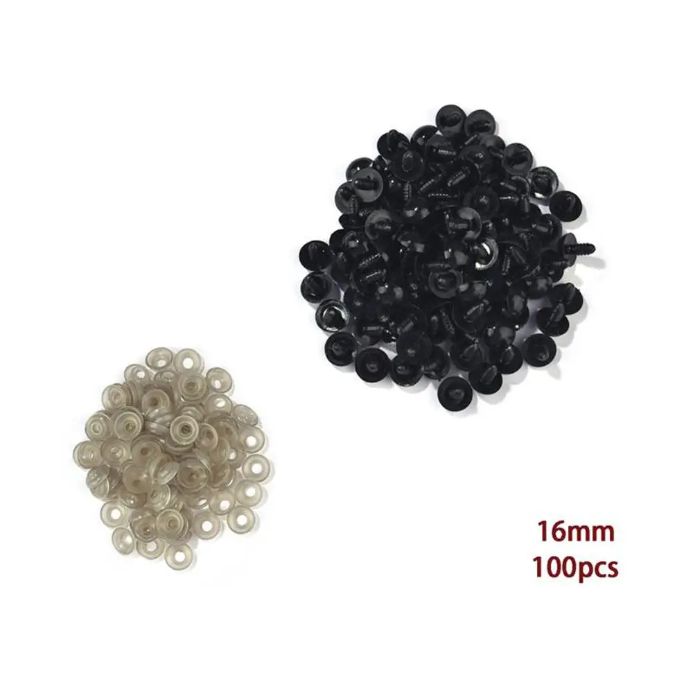 100pcs 10mm Eyeball Doll Accessories Black Plush Safety Eyes Amigurumi For Toys 6mm 8mm 12mm DIY Funny Toy Eyes Animal 5