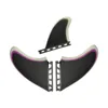 New Three Patchwork Color FUTURE 2+1 Fiberglass Surfboard Propeller Fins Foreign Trade Single Tail Goods In Kind With Logo 1