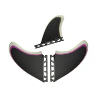 New Three Patchwork Color FUTURE 2+1 Fiberglass Surfboard Propeller Fins Foreign Trade Single Tail Goods In Kind With Logo 1