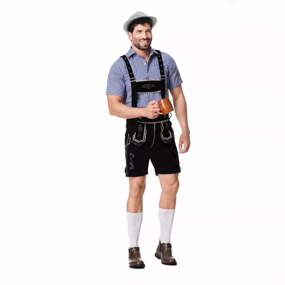Monaco Di Baviera, Germania-settembre 27,2017: Tre Uomini In Pantaloni Cuoio Dei Vestiti Bavaresi Tradizionali Camminano Sul Oktoberfest Image100913765 - Foto 6